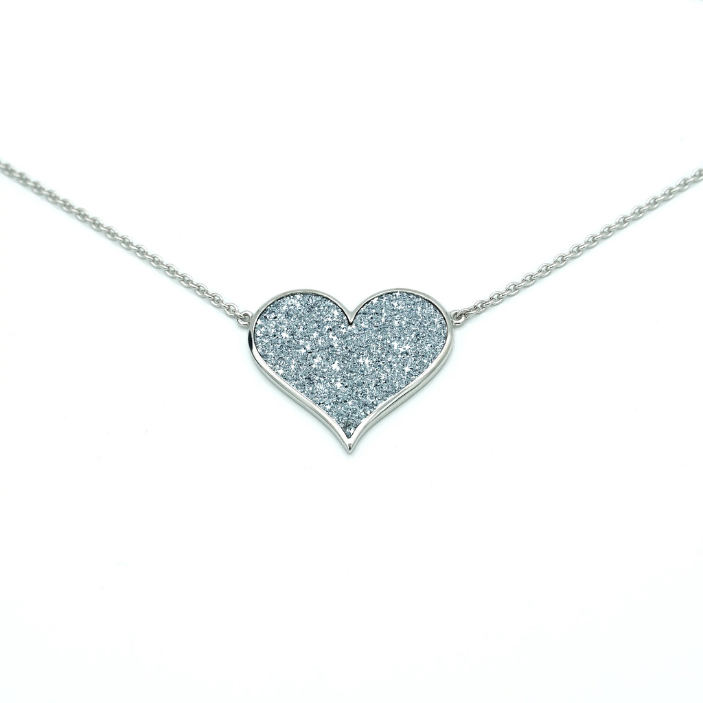Necklace with osmium heart